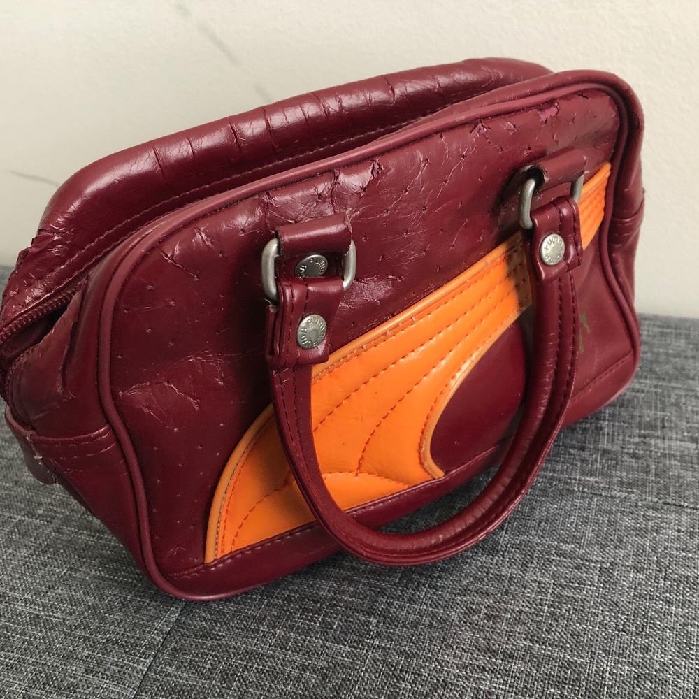 Vintage puma handbag orange/red